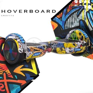 Imagem de Hoverboard Infantil Skate Elétrico Arte Urbana Led Grafite
