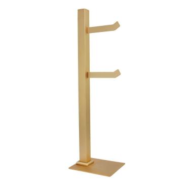 Imagem de Papeleira De Chão 2 Hastes Inox Of8072 Ducon Metais Ouro Fosco