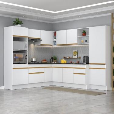 Imagem de Cozinha Completa De Canto Mp2082 Com Armário E Balcão Branca