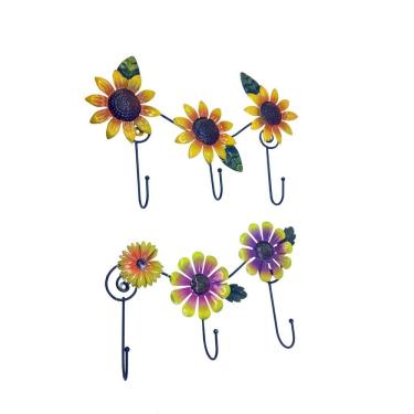 Imagem de Gancho De Metal Flor Triplo Para Chapeu Bolsa Bone Enfeite Pendura Sortido Com 2 Unid (Pt-C-E)