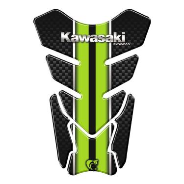 Imagem de Adesivo Resinado Protetor De Tanque Moto Qualquer Moto Kawasaki Verde Verde E Preto