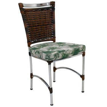 Imagem de Cadeira Em Alumínio E Fibra Sintética Jk Cozinha Edícula Argila E Courino Trancoso