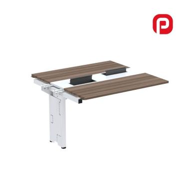 Imagem de Complemento De Mesa Plataforma Para Coworking Para 2 Péssoas 120x120 Walnut-branco