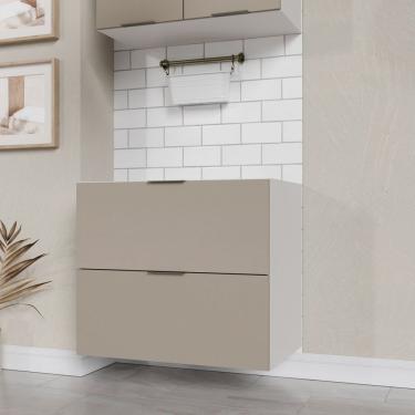 Imagem de Balcão 2 Gavetões Com Gaveta Auxiliar Sem Tampo Sem Rodapé Puxador 150cm Ipanema Cabecasa Madeiramadeira Fendi