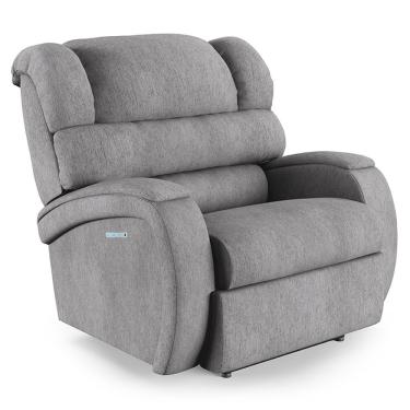 Imagem de Poltrona Do Papai Reclinável Napoli Elétrica Botão Led Massagem Linho Cinza Fh1