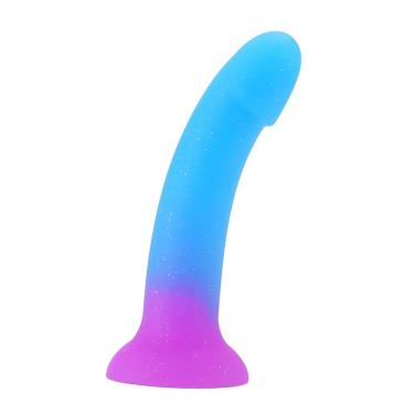 Imagem de Penis 17x3,5cm Em Silicone Com Glitter Blue Sky Lovetoys Azul