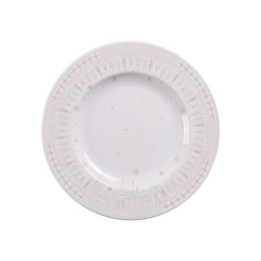Imagem de Prato Sobremesa Tramontina Capodanno Porcelana Decorada 21cm Tramontina