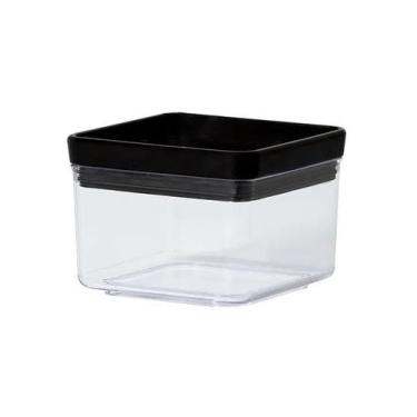 Imagem de Pote Para Mantimentos Hermético Black Quadrado Empilhável 480ml Código