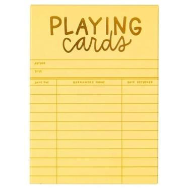 Imagem de Pippi Post Yellow Library Card Themed Deck of Playing Cards, Cool Poker Deck of Cards for Game Night Fun, Gifts for Those Who Have Everything