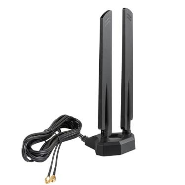Imagem de eifagur Antena Wi-Fi 6 6E Tri-Band 2,4 Ghz 5 Com Base Magnética Rp-Sma, Sinal Estendido Para Roteador, Pc, Computador Desktop, Placa Bluetooth, Placa-Mãe Jogos