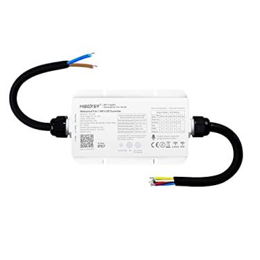 Imagem de LGIDTECH Controlador De Fita Led Wl5-Wp 5 Em 1 Para 5050 3528, À Prova D'Água Ip67, Controle Por Aplicativo Smartphone Sem Hub Adicional. Voz Com Amazon Alexa E Google Home Assistant, Dc12-36V, 240W