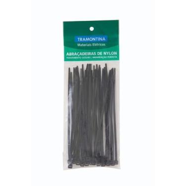 Imagem de Abraçadeira de Nylon 150x3,4mm com 30 Unidades 57530/165 Tramontina Preta