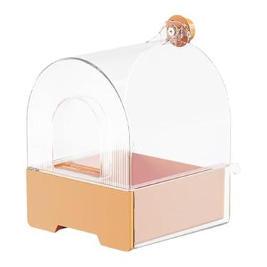 Imagem de Rrlihjgu Banho Para Gaiola De Pássaros | Caixa De Banho Antiderrapante Para Pássaros - Design Raso Estável Para Chuveiro Banheira Pet Casa