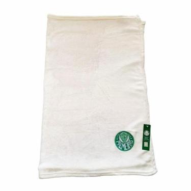 Imagem de Manta para Berço Bebê Palmeiras Logo Bordado Oficial 110x90cm Jolitex