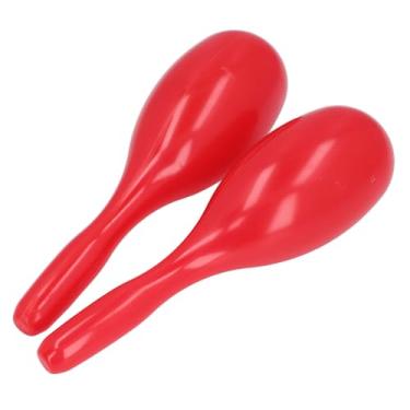 Imagem de Irfora Maracas Shaker, Corpo ABS Com Alça Ergonômica, Martelo de Areia Com Som Clássico, Ideal para Festas, Jogos e Concertos, Música Maracas para KTV Party Kindergarten (Vermelho)