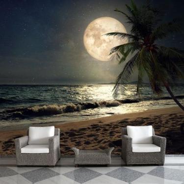 Imagem de Papel de Parede Praia Paisagem Mar Natureza Sala Adesivo - 106pcm - Al