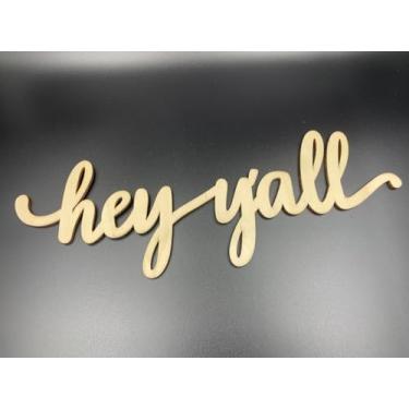 Imagem de Joyavo Olá, Pessoal, Letras De Madeira Inacabadas, Palavras Madeira, Placa "Vocês São Todos", Recorte, Script Para Páscoa, Cabide Porta Casamento, Guirlandas, Decoração Artesanal, 5 Peças