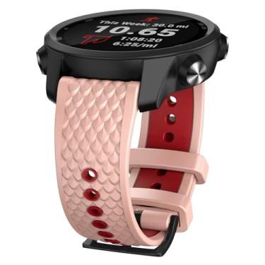 Imagem de ISABAKE Pulseira de relógio de 20 mm compatível com Coros Pace 2/Coros Apex 42 mm/Apex 2, pulseira de substituição de silicone macio de liberação rápida para relógio inteligente Coros Pace 2 feminino
