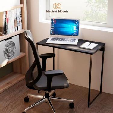 Imagem de Mesa de Estudo Estilo Home Office Escrivaninha Industrial Moderna - Ma