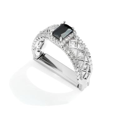 Imagem de YYBONNIE Anel masculino de cristal cintilante, fecho de gravata, prendedor de gravata, acessórios de gravata com caixa para presente de joias de casamento, Dourado, G