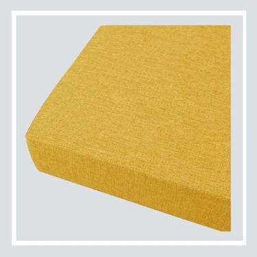 Imagem de Almofada de banco de 1 peça, almofadas impermeáveis para móveis de pátio, almofadas de cadeira de linho originais, almofada de assento antiderrapante para janela saliente, para sofá de varanda com