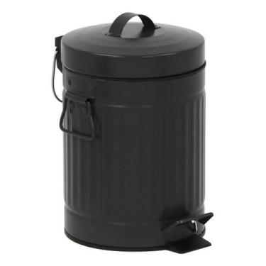 Imagem de Lixeira Para Banheiro Com Pedal 3L Preta - Sensea
