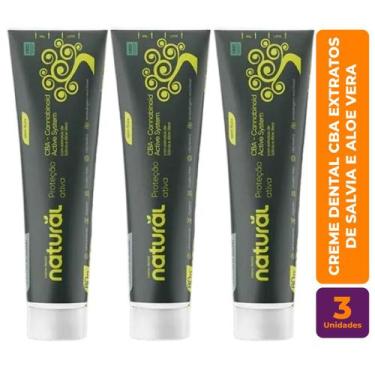 Imagem de Kit c/ 3 Creme Dental Vegano CBA Extratos de Salvia e Aloe Vera 80g - 
