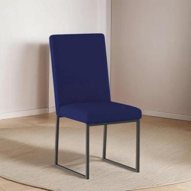 Imagem de Cadeira Estofadas Para Mesa De Jantar Base Industrial - BALAQUI DECOR,