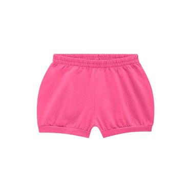 Imagem de Shorts Básico Bebê Unissex em Malha - Rosa - Brandili