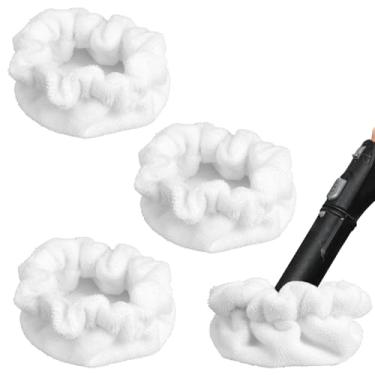 Imagem de lasuroa 3pcs Toucas Triangulares Pequenas Compatíveis com Dupray Neat Acessórios Vaporizador, Reutilizáveis Laváveis Almofadas Mopa a Vapor Camada Dupla Panos Microfibra para Limpeza Profunda (Branco)