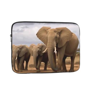 Imagem de Capa para laptop família elefante bolsa para laptop bolsa de transporte para computador 13 polegadas capa protetora para notebook