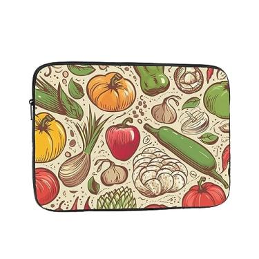 Imagem de Capa para laptop com manga vegetal e frutas, bolsa para laptop, capa protetora para notebook de 12 polegadas