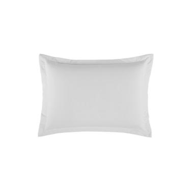 Imagem de Porta Travesseiro Dia A Dia 1 Peça 70cm x 50cm 80% Algodão / 20% Poliéster Percal 140 Fios - Branco