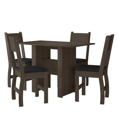 Imagem de Kit Mesa de Jantar Milano 108x68 cm com 4 Cadeiras Milano