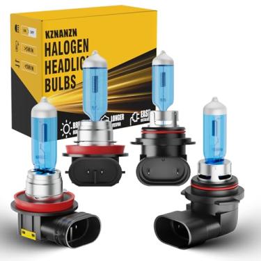 Imagem de Lâmpadas de farol de halogênio adequadas para Chevy Silverado 1500 (2007-2015) / 2500 3500 (2007-2020), 9005/HB3 Kit de lâmpada de halogêneo de feixe baixo H11, 100W 400% brilho 6500K luz branca fria