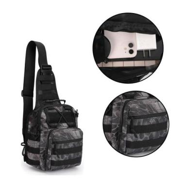 Imagem de Bag Bolsa de Ombro Tática Militar Preto - Genérica
