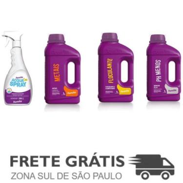 Imagem de Kit 4 Acqua Spray, Metais, Floculante, Redutor Ph - Domclor