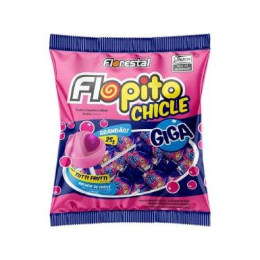 Imagem de Pirulito florestal flopito giga chicle tutti frutti 600g