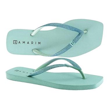 Imagem de CHINELO FEMININO DE DEDO RAMARIM 231233 COM TIRAS COM GLITER E BICO QUADRADO Cor:Azul;Tamanho:33/34