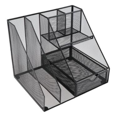 Imagem de Xgdsnly Organizador de Arquivos de Mesa, Suporte Vertical para Arquivos, Resistente, Multiuso, Suporte para Documentos, Prateleira de Armazenamento para Sala, Gaveta à direita, Tamanho real
