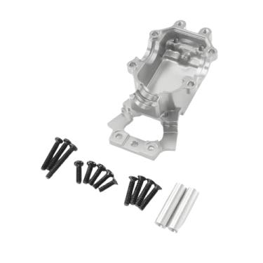 Imagem de Kokiya Tampa inferior da caixa de câmbio frontal de carro RC 1/14, caixa de câmbio de metal modificada para carros RC de hobby 14211, 14303 e 14302, Prata
