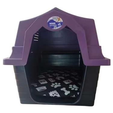 Imagem de Casa Cachorro Grande N5 Casa Pet Com ProteçãO Raios Uv(Roxa Com Colchonete)