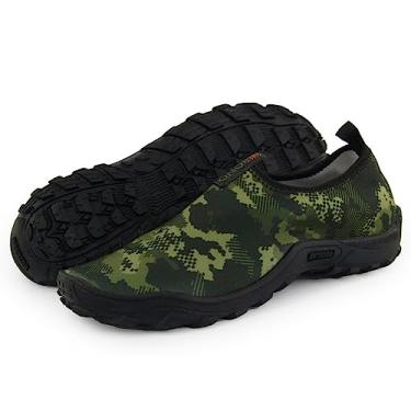 Imagem de Sapatilha Aquatica Neoprene Resistente Náutica Antiderrapante Trilha Bike Pesca Praia Cachoeira (Camuflado Verde, BR, Adulto, Numérico, 41)
