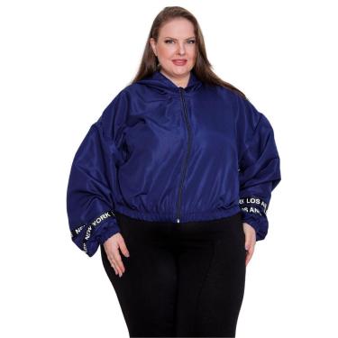 Imagem de Corta Vento Jaqueta Blusa Casaco Esportivo Feminino Plus Size Corrida Caminhada Pilates-Feminino