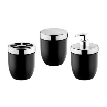 Imagem de Kit Acessórios Para Lavabo Acquaset Porta Escova Sabonete