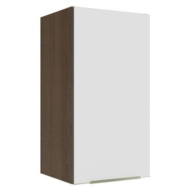Imagem de Armário Aéreo Madesa Lux 35 cm 1 Porta - Rustic/Branco Veludo