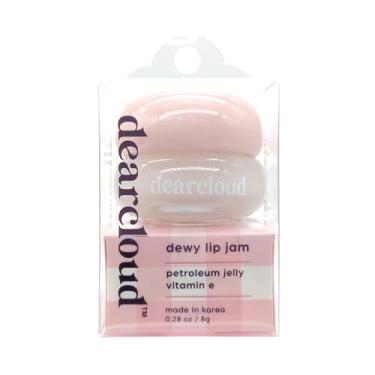 Imagem de dearcloud Dewy Lip Jam – Protetor labial hidratante e brilho com vitamina E, cuidados com a pele coreana (cristal)