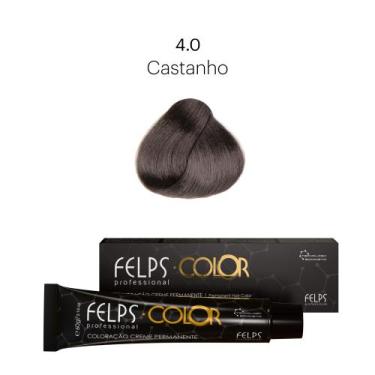 Imagem de Coloração Profissional Felps Color Castanho 4.0 (Base) - 60g