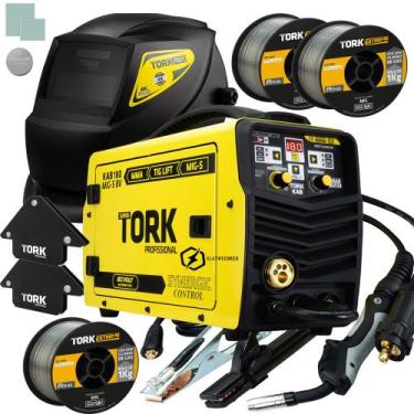 Imagem de Inversor Aparelho de Solda 180A Bivolt 127/220V 3 em 1 Mig Tig Eletrod