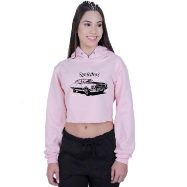 Imagem de Cropped Moletom Feminino Opala Muscle Car Opaleiros - LAFRE, Rosa, GG